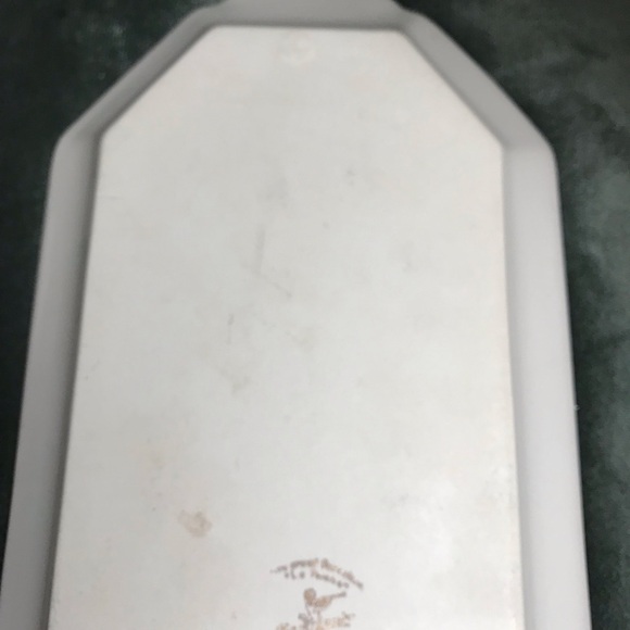 Lourlioux Le Faune Porcelain Serving Dish Long Rectangle Fruits Golden Trim - Picture 9 of 16